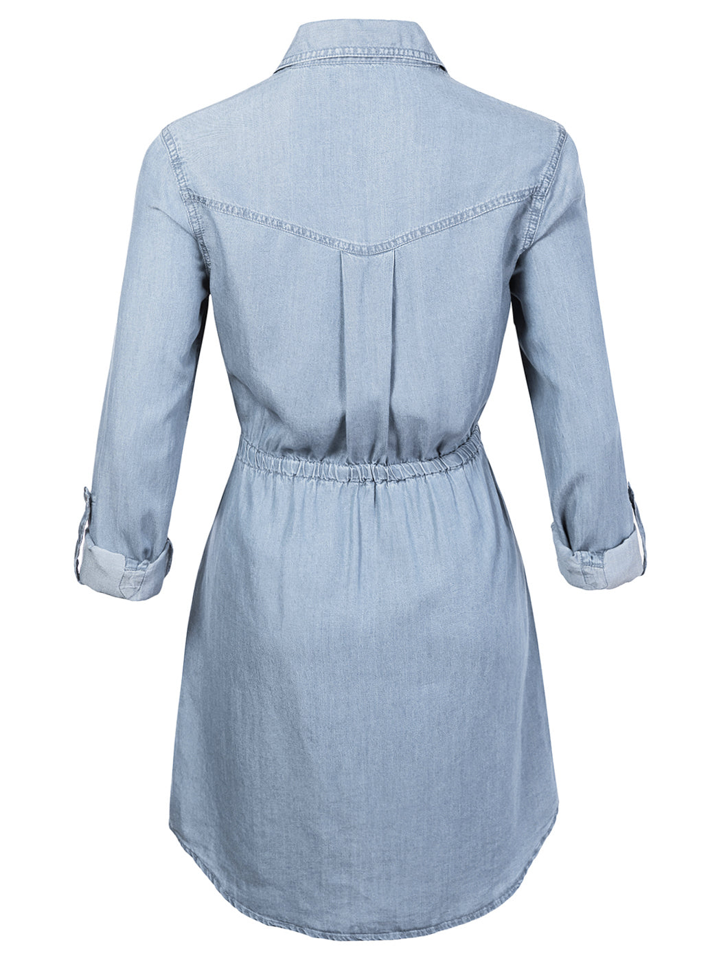 Denim Long-Sleeve Jean Shirt Dress