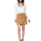Faux Suede Lace-Up Mini Skirt