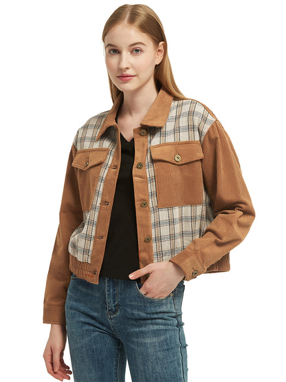 Casual Corduroy Button Down Jacket