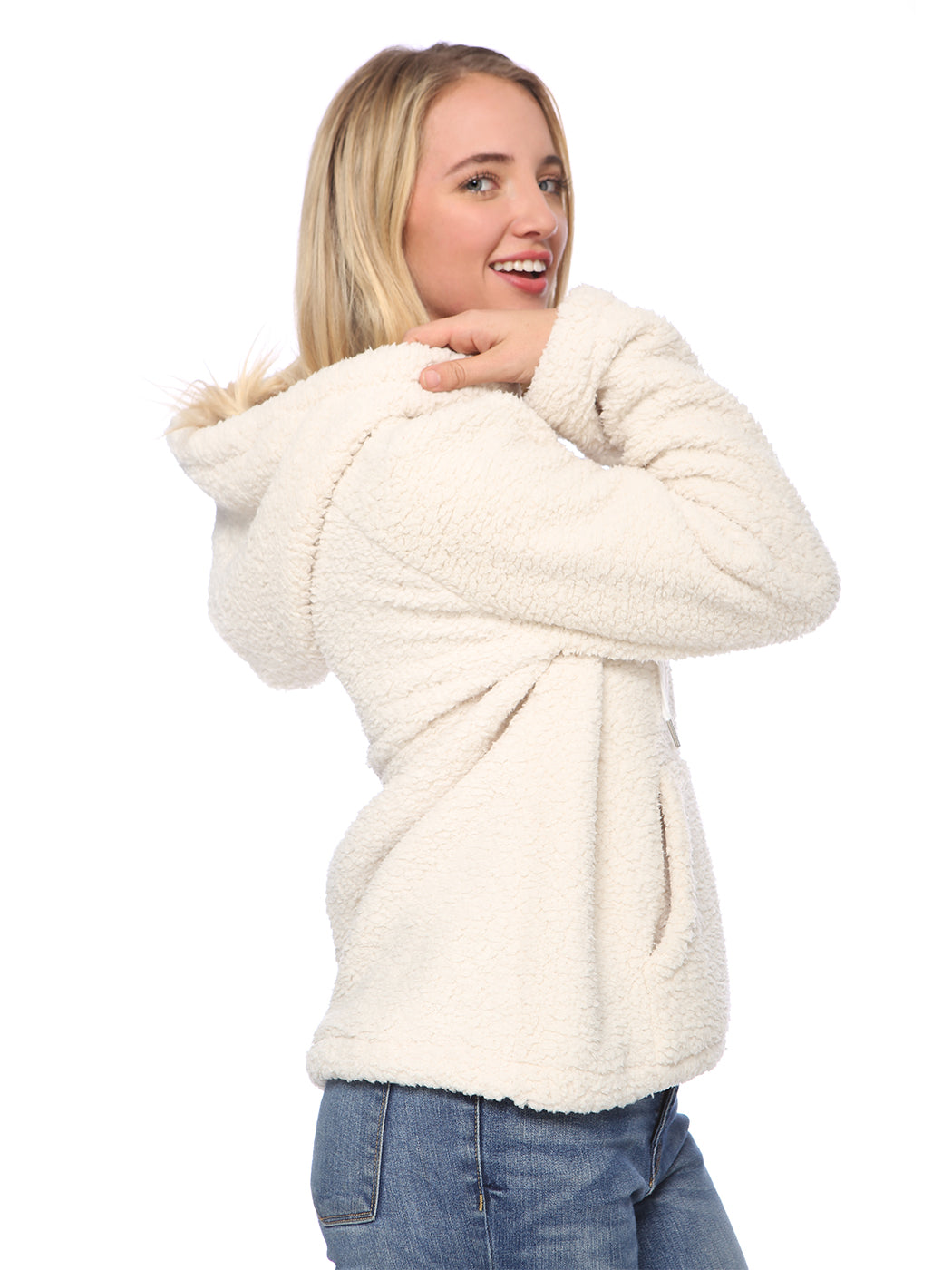 Fuzzy Sherpa Oversized Pullover Hoodie
