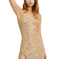 Sequin Sleeveless Split Mini Dress