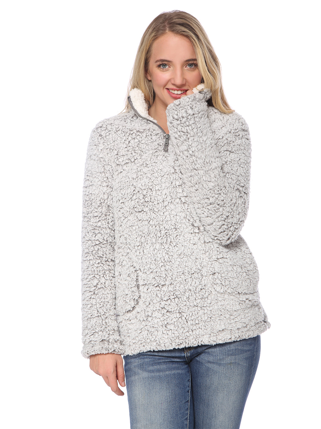 Fuzzy Teddy Sherpa Pullover Sweater