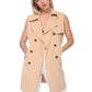 Double-Breasted Trench Vest Coat