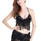 Cleopatra Sparkly Sequin Tassel Music Festival Two Piece Set