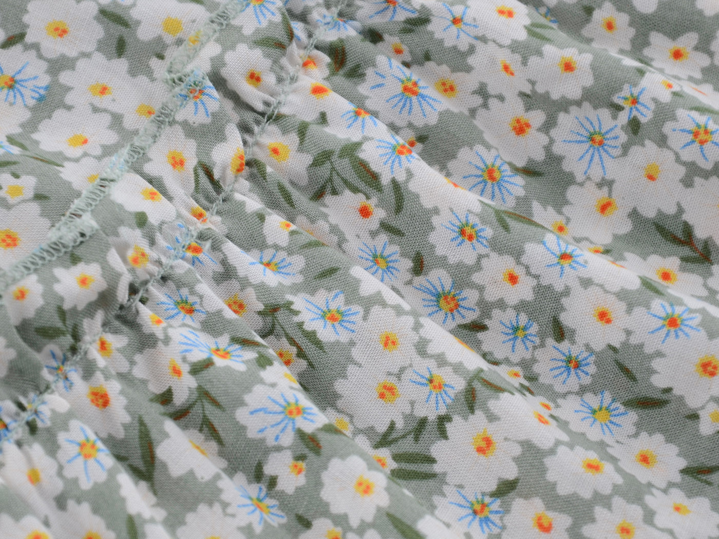 Summer Boho Floral Printed Elastic Waist Drawstring Frill Trim Ruffle Mini Skirts