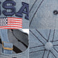 USA Flag Cap Washed Cotton Jean Syle Hat Unisex