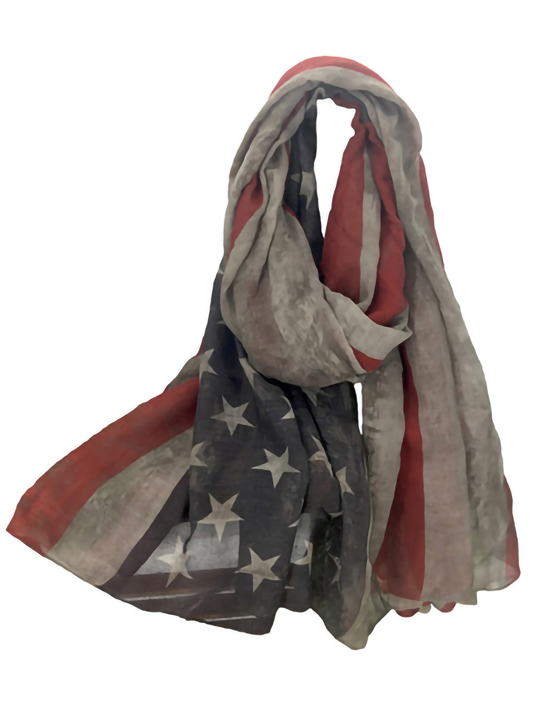 American Flag Print Scarf Face Chiffon Shawls