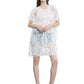 Embroidered Mesh Beach Cover Up Lace Sheer Midi Dress