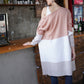 Long Sleeve Open Front Casual Knit Sweaters Coat Soft Outwear Striped Draped Kimono Cardigan