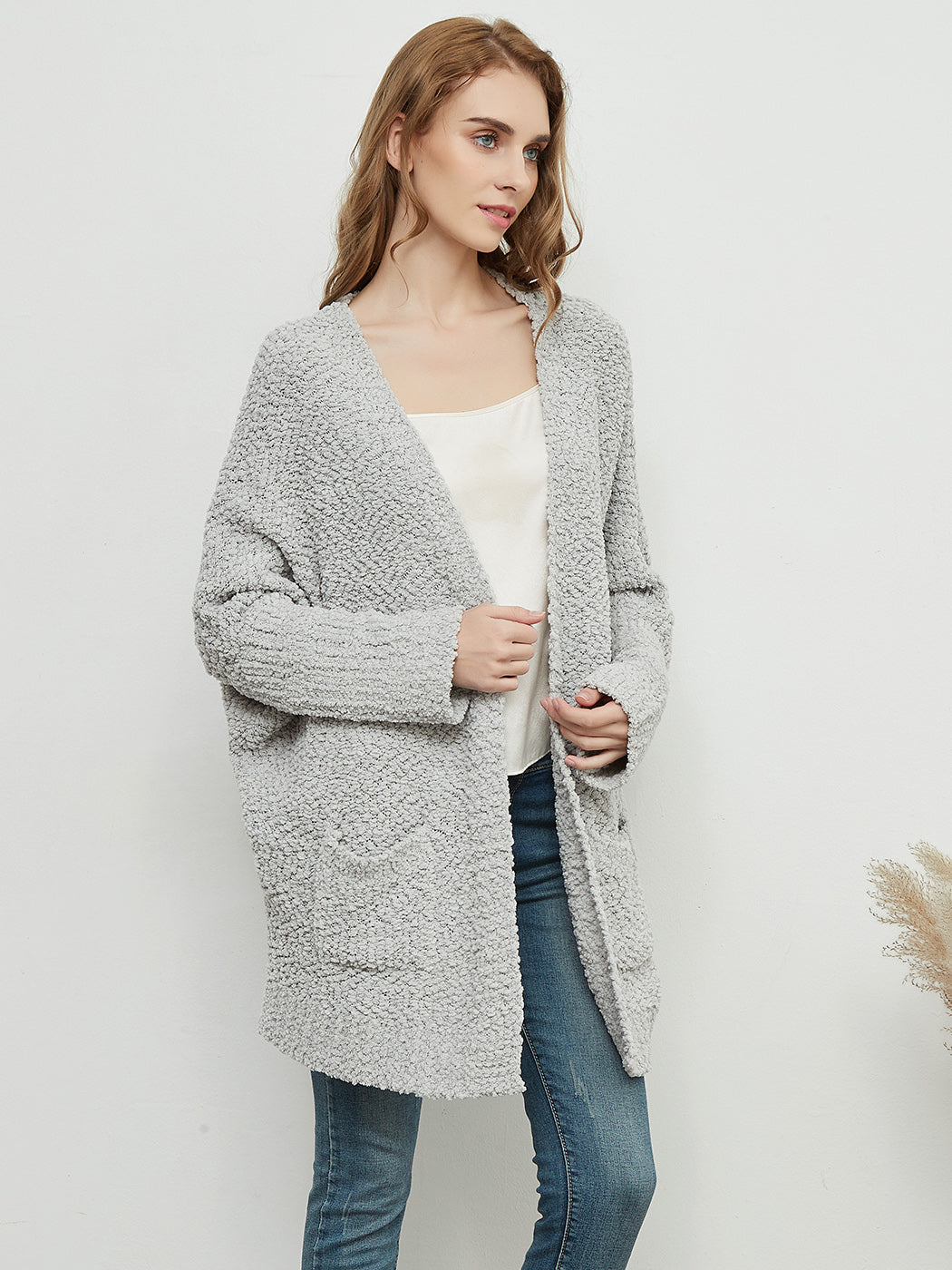 Gray hotsell duster sweater