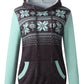 Women Christmas Snowflake Jumper Pullover Tops Printed Long Sleeve Sweatshirt Hoodies