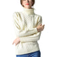Cable Knit Turtle Neck Stretch Long Sleeve Pullover Sweater