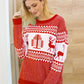 Women Stylish Christmas Pullover Sweater Cute Snowflake Reindeer Pullover