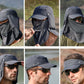 Outdoor Sun Protection Visor Cap Fishing HatFace Mask Flap Cover