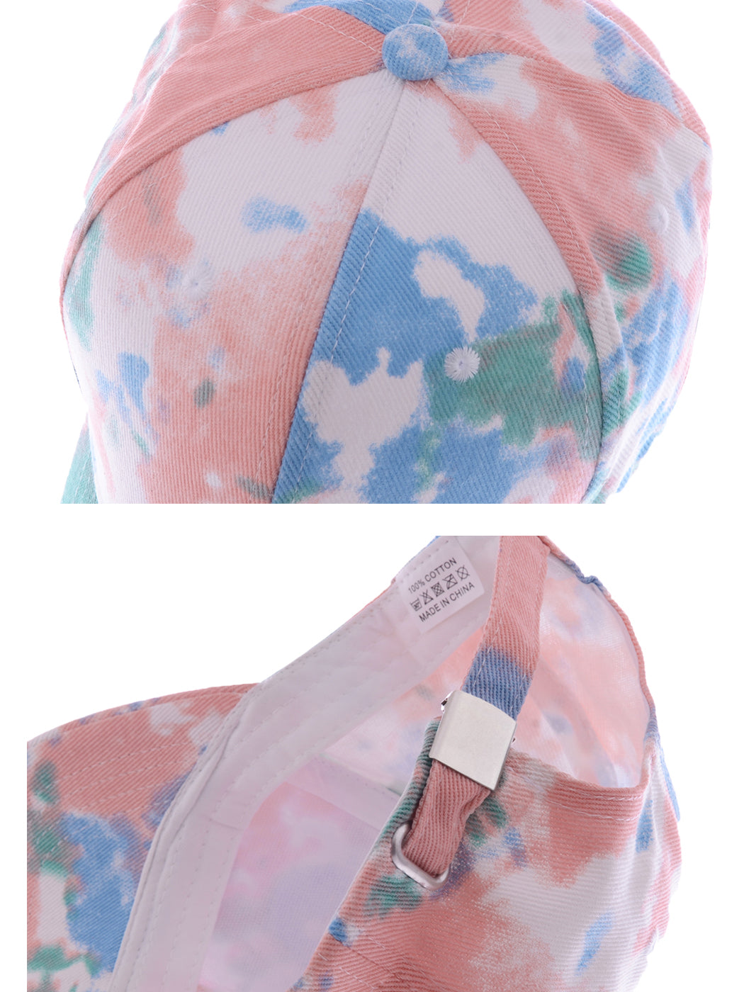 Multicolored Dyed Baseball Cap