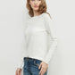 Lightweight Fitted Crewneck Knit Sweater Pullover