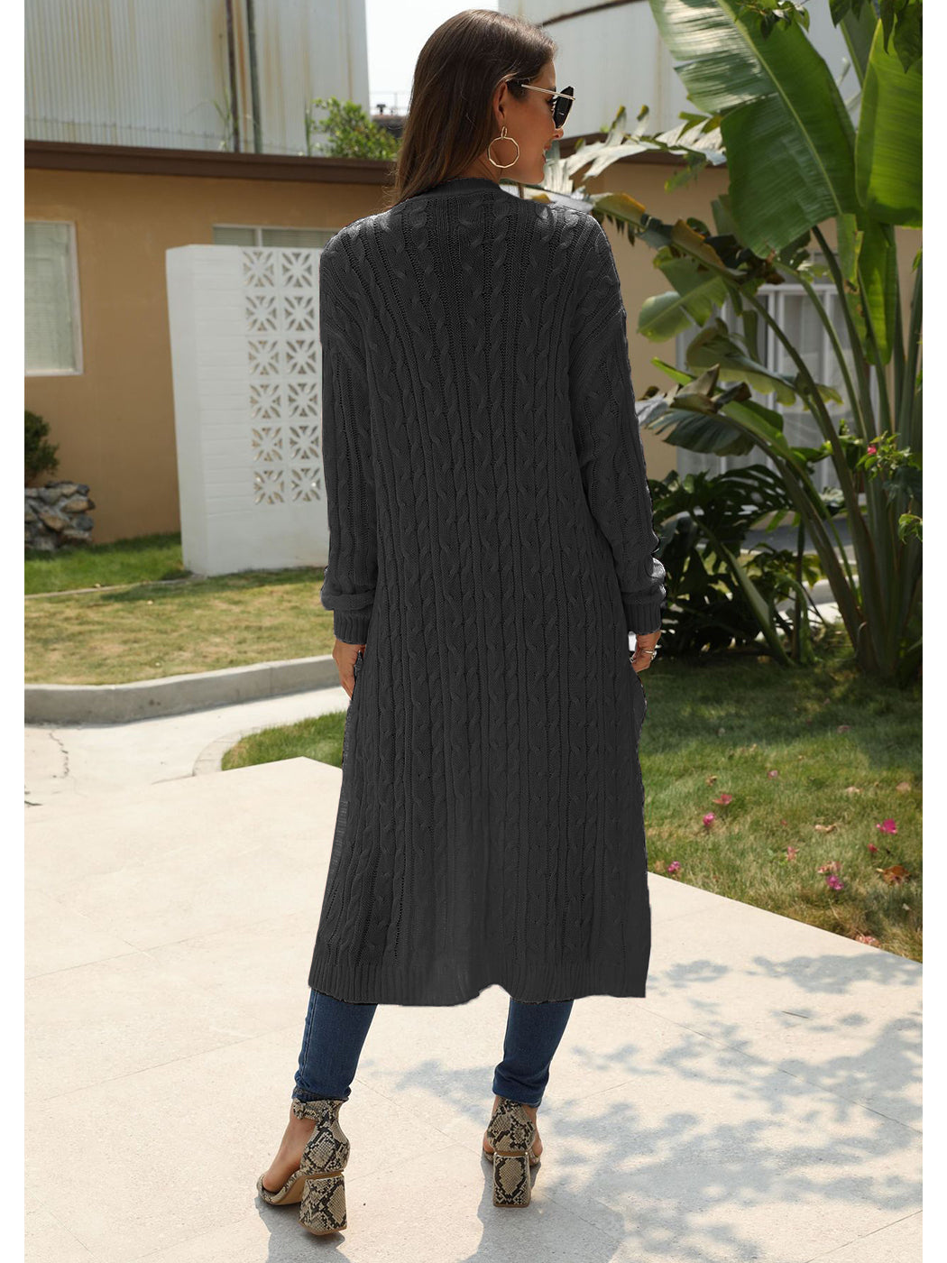 Knitted Long Sleeve Cardigan Sweater