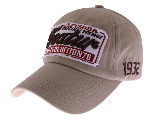 Unisex Vintage Paw Patch Embroidery Baseball Cap Distressed Summer Vented Sun Cap Hat