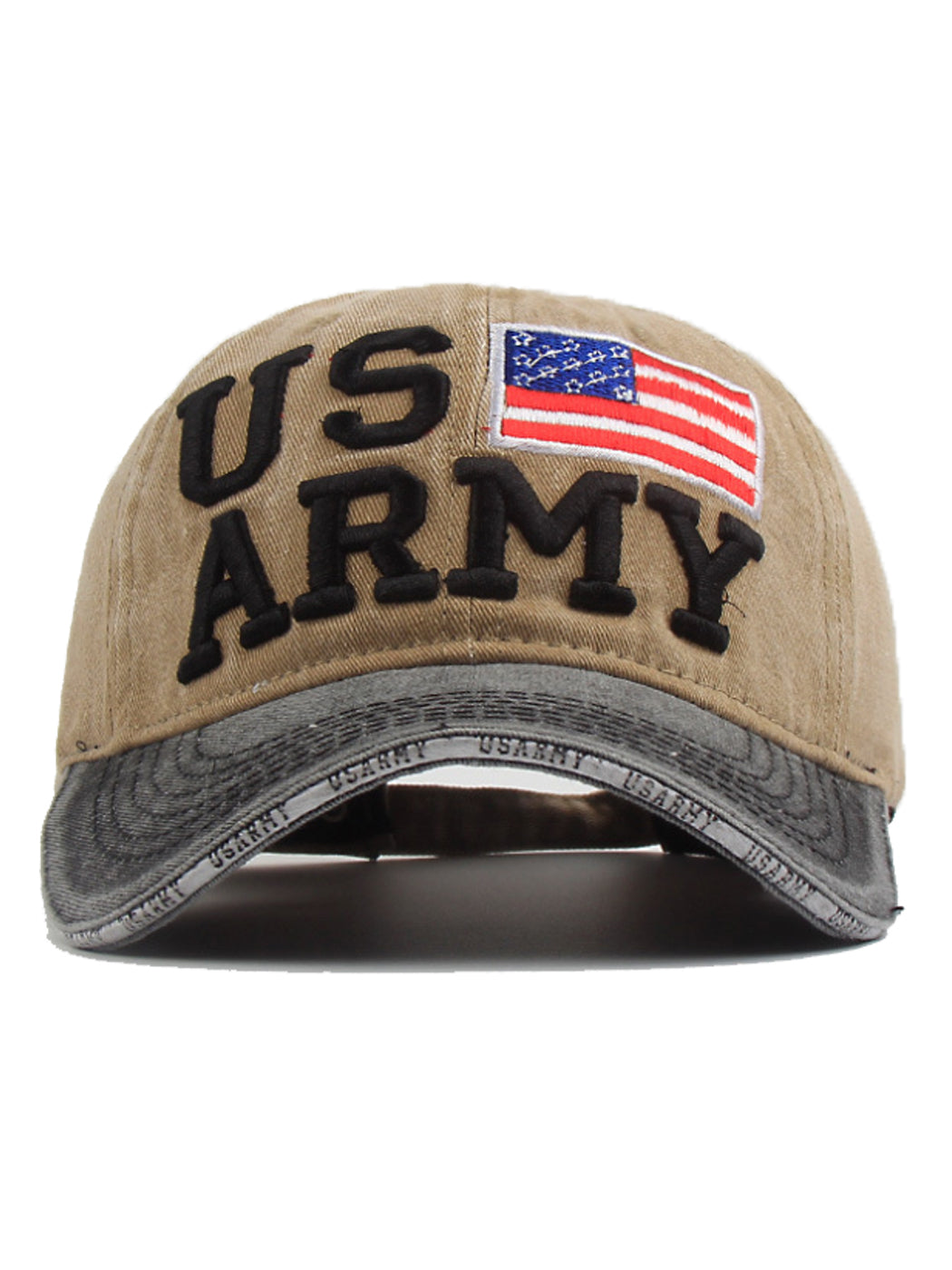 USA American Flag Hat US Army Letter Embroidery Cotton Adjustable Baseball Cap for Men Women