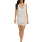 Anna-Kaci Women's White Crochet Cover Up Bathing Suit 3/4 Sleeve Tassel Dress Beach Wear