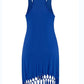 Summer Sleeveless Tank Dress Casual Tassel Solid Color Swing T-Shirt Dresses Beach Cover Up