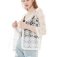 Floral Crochet Open Front Vest