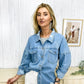 Anna-Kaci Women's Classic Distressed Denim Jacket Long Sleeve Button Down Ripped Boyfriend Jean Trucker Jackets