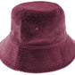Corduroy Bucket Hat Lightweight Casual Solid Color Unisex Cotton Fishing Hat