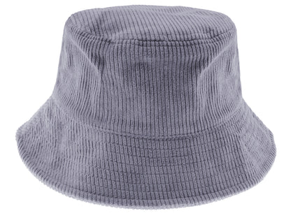 Corduroy Bucket Hat Lightweight Casual Solid Color Unisex Cotton Fishing Hat