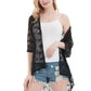 Anna-Kaci 3/4 Sleeves Floral Lace Embroidered Cardigan for Women Lightweight Open Front Kiminos Summer Shrug Cover Ups