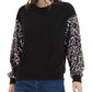 Anna-Kaci Women's Sparkle Sequin Tops Sweatshirt Long Lantern Sleeve Pullovers Blouse
