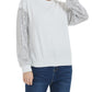 Anna-Kaci Women's Sparkle Sequin Tops Sweatshirt Long Lantern Sleeve Pullovers Blouse