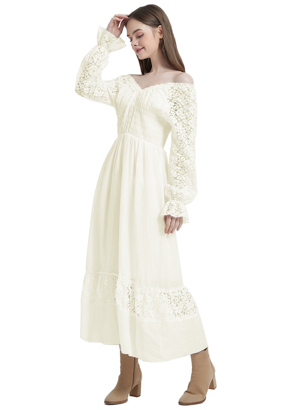 Anna-Kaci Womens Dresses Lace Long Sleeve V Neck Fall Maxi Dress for W ALILANG.COM Anna-Kaci Womens Dresses Lace Long Sleeve V Neck Fall Maxi Dress for W ALILANG.COM