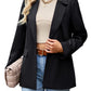 Anna-Kaci Womens Long Sleeve Casual Blazers Open Front Button Work Office Suit Jackets With Pockets