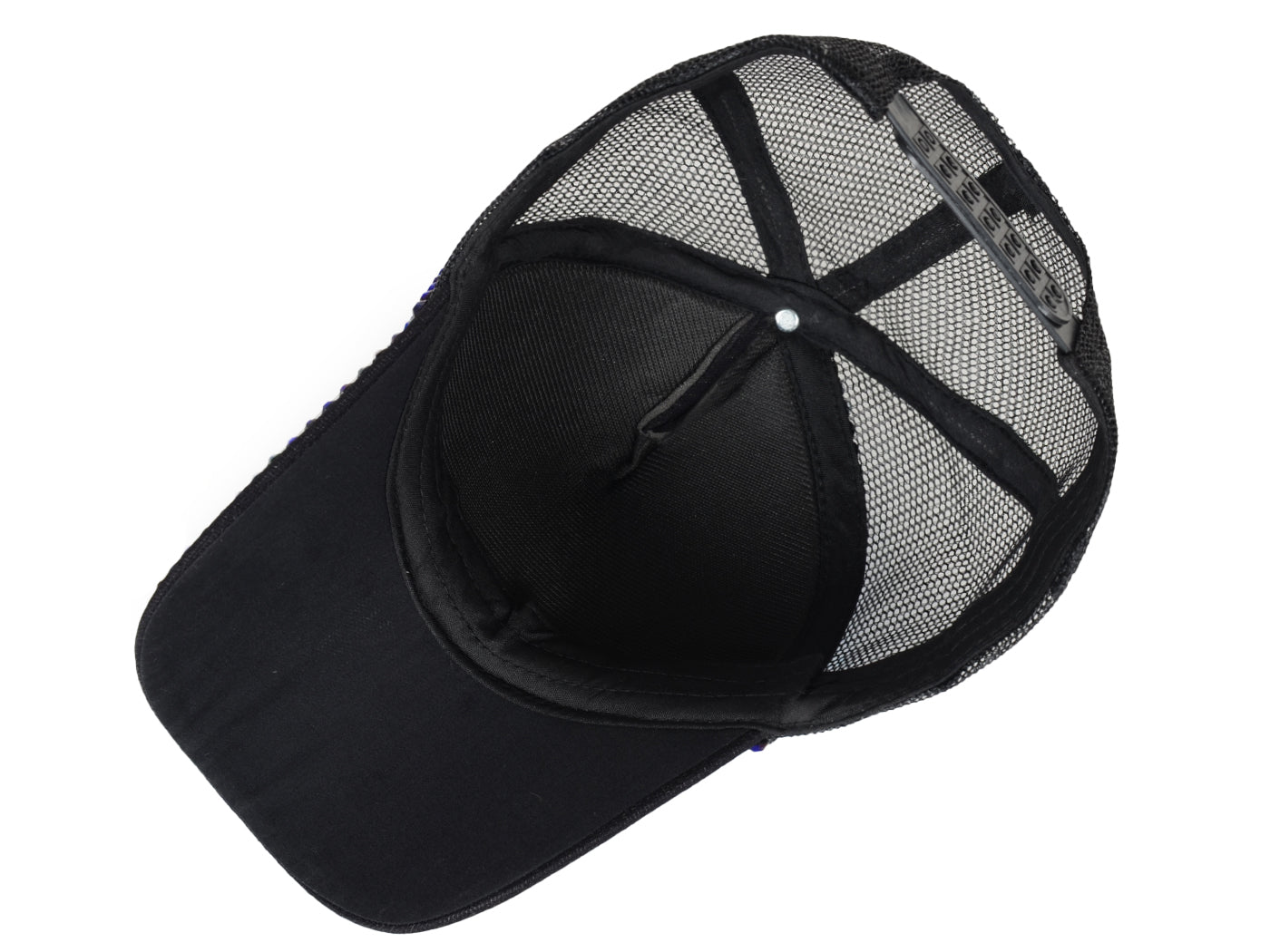 Anna-Kaci Women's Studded Rhinestone Baseball Cap Bun Ponytail Adjustable Sparkle Mesh Sun Hat