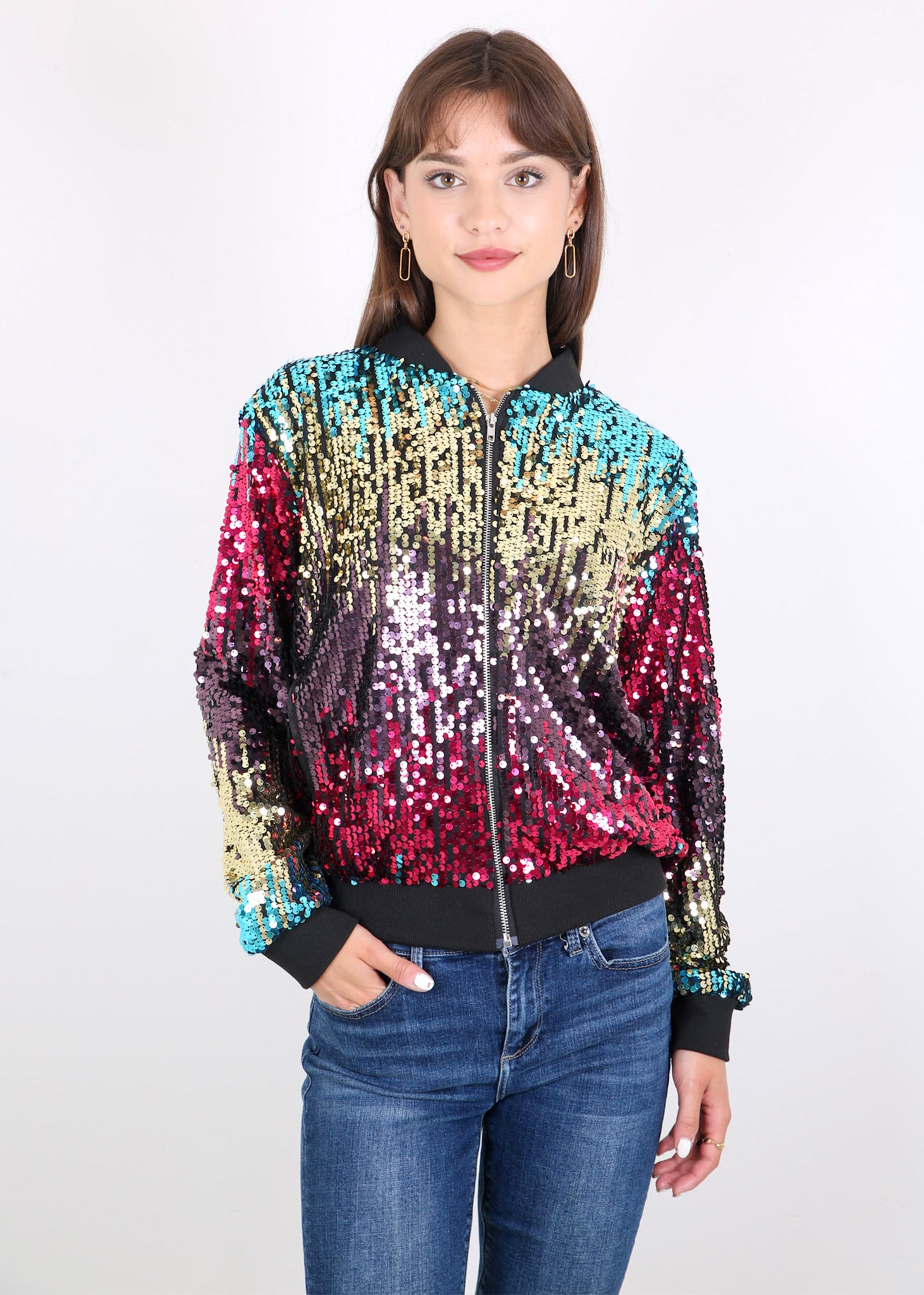 Multicolor Embroidery on Ladies Jacket - Size - S Length - 19 in. | Jackets  for women, Kurta designs women, Blouse design models