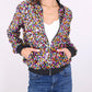 Anna-Kaci Womens Sequin Jacket Sparkle Long Sleeve Front Zip Casual Blazer Bomber Jacket With Pockets