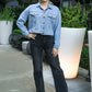 Anna-Kaci Women's Classic Long Sleeve Button Down Crop Denim Jean Jacket