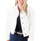 Anna-Kaci Women's Denim Jacket Cropped Raw Hem Casual Button Down Jean Jacket with Pockets