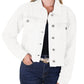 Anna-Kaci Women's Denim Jacket Cropped Raw Hem Casual Button Down Jean Jacket with Pockets