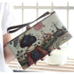 Painted PVC Zip Pouch Coin and Key Pouch with Strap Cash Bag Small Purse Wallets