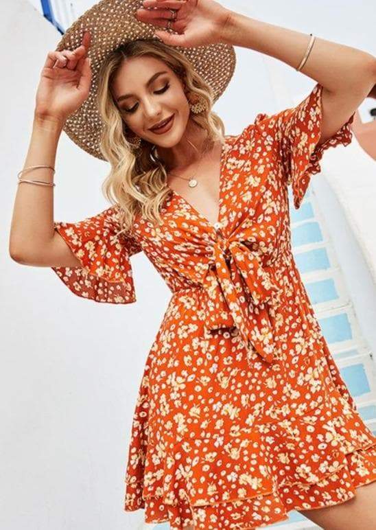 Floral Sunset Flowy Dress Floral Sunset Flowy Dress